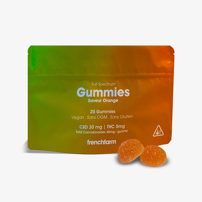 Gummy bears with full spectrum orange extract